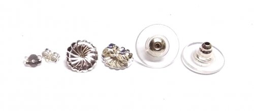 Judy Larson's Adjusting Purchased Ear Wires - Larger Ear Nuts on Post Earrings Prevent Drooping Earrings, General Education, Butane Torch, Soldering, Solder,  ear nuts options